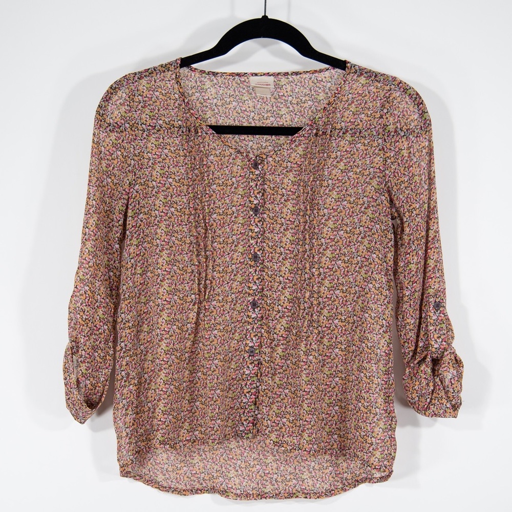 Mossimo XS Floral Button Down Top